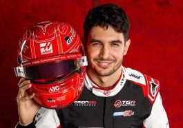 Esteban Ocon apresenta o seu novo capacete para a temporada de F1 de 2026