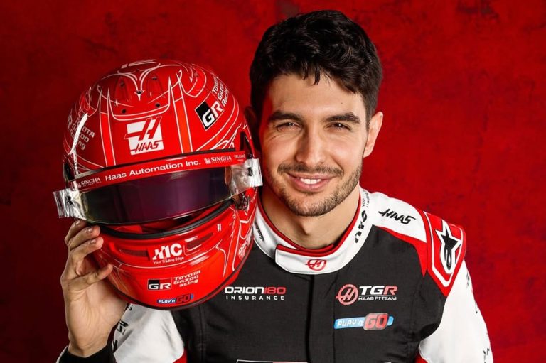 Esteban Ocon apresenta o seu novo capacete para a temporada de F1 de 2026
