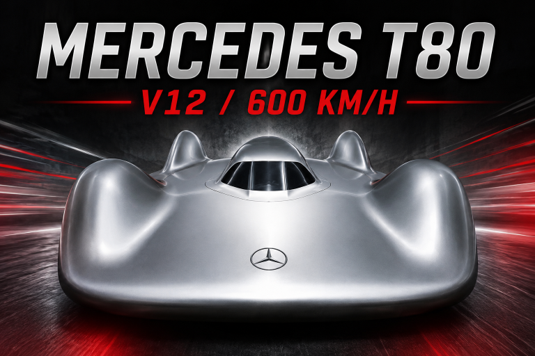 Mercedes T80: o monstro de 3.000 cv que a guerra impediu de quebrar…