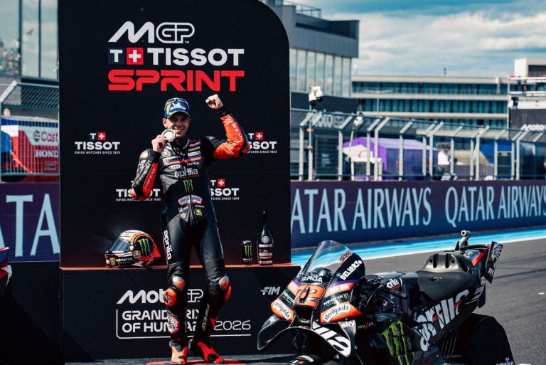 MotoGP: Bezzecchi salva o resultado na Hungria, mas Aprilia mostra dificuldades